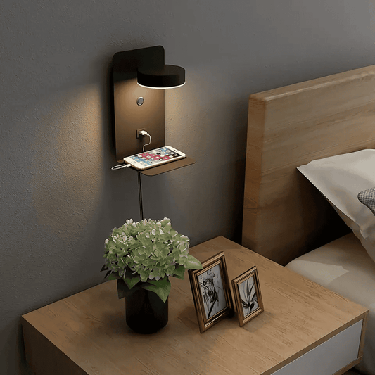 AuraLoom Nachttischlampe Minimalistisch – Sanfte Beleuchtung Für Entspannung 0