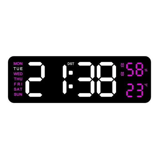 Digitale Wanduhr 9 Zoll USB-Betrieben – Stilvolles Design Mit Multifunktionaler Anzeige 7