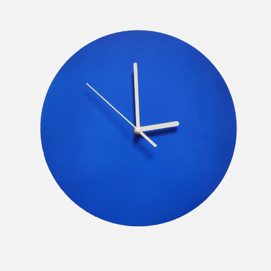Geometrische Wanduhr Holz Blau – Stilvolles Design für Ihr Zuhause 0