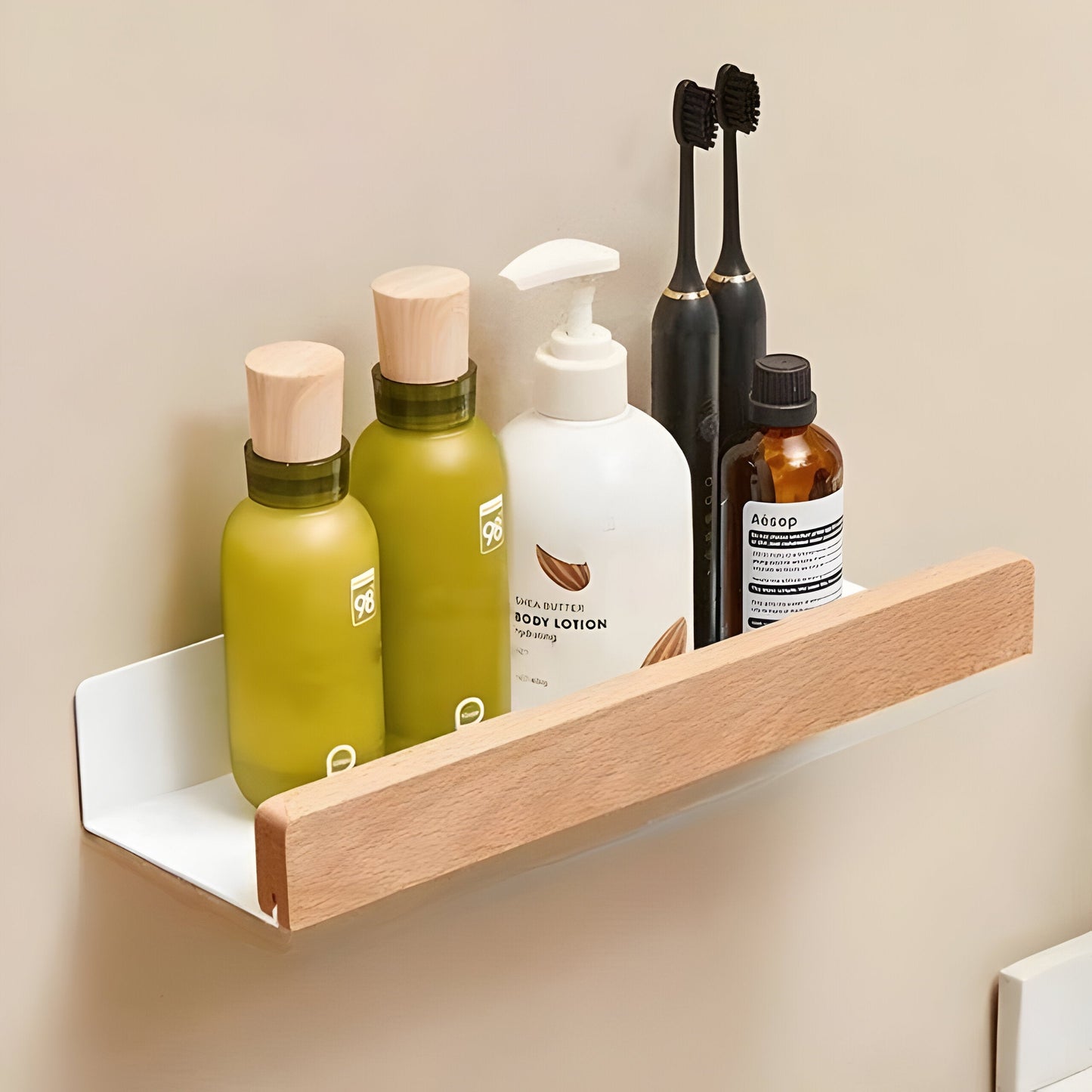 LuxeWood Badezimmerregal aus Massivholz – Elegantes Design für Stil und Ordnung 4
