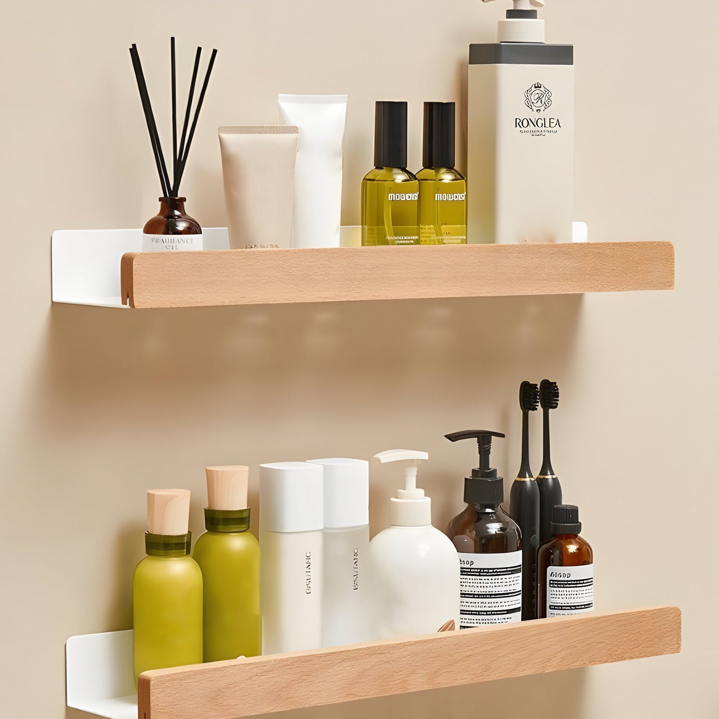 LuxeWood Badezimmerregal aus Massivholz – Elegantes Design für Stil und Ordnung 5