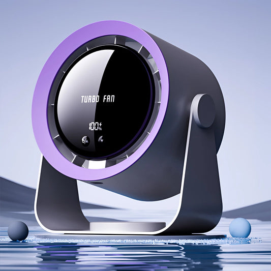 Turbo Tischventilator Flügellos – Leiser Akku-Betrieb Für Optimale Kühlung 1