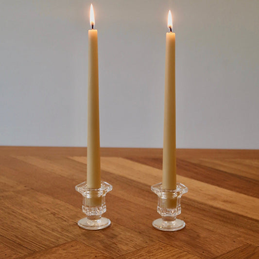 <strong>Kerzenhalter-Set Aus Glas</strong> – <strong>Elegante Atmosphäre Mit Bienenwachskerzen</strong> 1